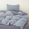Otoño e Invierno Nuevo Juego de Cuatro Piezas de Punto de Terciopelo Cálido Teñido con Hilo Cepillado Espeso Juego de Cama Funda de Edredón Suave Floral de Alto Peso