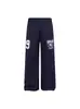 Calça Comprida Estampada Bordada Tendência Estilo Americano para Homens e Mulheres, Nova Primavera Perna Larga Estilo Preguiçoso Solta Versátil Reta Casual