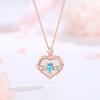 Collar Original Amor a la Luz de la Luna Blanca para Mujer Plata Esterlina Nicho Oro Rosa Estrella Cadena Clavícula Colgante Nácar con el Mismo Estilo