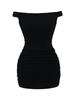 Puro Luxurioso Sexy Um Ombro Exposto Clavícula Sexy Vestido Justo ao Quadril Verão Novo Emagrecimento da Cintura Saia Plissada
