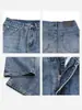 APO Ropa para Hombre Marca de moda callejera transfronteriza jeans para hombre, pierna recta holgada estilo americano de alta calle, pantalones largos lavados y desgastados para hombre