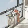 Zapatero de Balcón Artefacto Barandilla de Seguridad para Ventana Tendedero de Ventana Repisa de Secado Interior para Alféizar