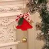 Nuevo adorno colgante de campana de Navidad transfronterizo para puerta con bayas rojas y piñas, carillón de viento, colgante para árbol de Navidad, decoración de Navidad