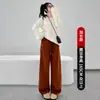 Pantalones Negros de Pierna Ancha para Mujer, Novedad Otoño 2026, Pantalones Deportivos de Cintura Alta Adelgazantes de Pierna Recta, Pantalones Sueltos de Pierna Ancha Tipo Plátano