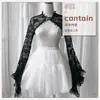 Jaqueta Renda Sexy para Boate Blusa Cheongsam Botão Manga Longa Roupa Exterior Halloween Gótico Escuro Estilo Europeu e Americano Top para Mulheres