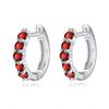 Aretes de Plata Esterlina S925 de Lujo Ligero para Mujer, Incrustados con Piedras de Cristal Natural, Aretes Nicho para Mujer, Popular en Xiaohongshu Transfronterizo