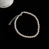 Pulseira de Pérolas de Vidro de Alta Qualidade para Mulheres, Luxo Leve, Nicho, Simples, Exquisite, Estilo Frio, Novo Acessório Versátil