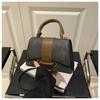 Cinturón Estético Retro Trendy Casual para Viajes Nueva Moda Simple Bandolera Hombro Mano Bolso Cuadrado Pequeño para Mujer