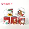 Exportación Taza de Navidad Logo Personalizado Taza de Cerámica Taza de Navidad 11oz Taza de Agua de Navidad Fabricante de Origen