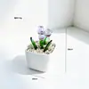 Planta en Maceta de Tulipán Esmaltado Zibo Flor Artificial de Cristal Ramo Adorno para Escritorio de Oficina Decoración de Escritorio Regalo Creativo para el Día de la Madre