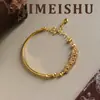 Nuevo Retro Exquisito Moda Simple Temperamento Versátil Brillante Hielo Triturado Moneda de Hielo Pulsera Lujo Ligero Joyería de Gama Alta