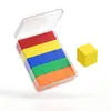 Cubos magnéticos coloridos para ensino, formas geométricas magnéticas tridimensionais, ferramentas de aprendizado magnéticas cúbicas retangulares