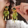 Brincos Geométricos de Diamante Vintage Usados, Brincos Elegantes da Moda Estilo Palácio Personalizados, Luxo Acessível e Brincos de Alta Qualidade
