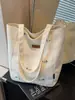 Bolsa de Lona de Perro Salchicha Linda de Gran Capacidad para Mujer Moda Otoño Bordado Bolsa de Tela para Viajes Versátil Ins Transparente Bajo el Brazo Bolsa Especial