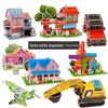 Quebra-Cabeça Estéreo 3D Brinquedos Artesanais DIY Atacado para Barracas, Recompensas para Alunos do Ensino Fundamental, Crianças e Crianças de Jardim de Infância, Presentes para Crianças
