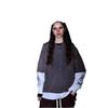 Tendência Juvenil Estilo Hip Hop Outono Novo Falso Duas Peças Adolescente Super Na Moda Top Roupas Camisa Base Interna Casual
