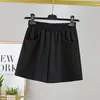 Shorts Esportivos de Algodão Terry para Mulheres Verão Novo Soltos de Perna Larga Roupa Externa Fina Cintura Alta Casuais Versáteis para Casa Hot Pants