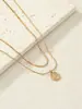 Collar de Múltiples Capas de Estilo Retro Simple de Moda, Best-Seller Transfronterizo Europeo y Americano en Amazon, con Colgante de Velero para Mujer