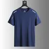 Camiseta Deportiva Casual de Malla Fina de Verano de Secado Rápido para Correr, Talla Grande, Transpirable, Seda de Hielo, Manga Corta, Holgada para Hombre