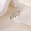 Anel Feminino Aberto em Aço Inoxidável com Zircônia Coração Colorida Pedra de Nascimento de Dezembro Ouro 18K