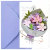 Cartão de Saudação Cultural Chenyang com Flores Desabrochando, Cartão de Papel Esculpido 3D de Alta Qualidade, Acessórios 3D, Buquê, Cartão de Agradecimento para o Dia do Professor