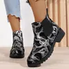 Comércio Exterior Transfronteiriço 2024 Novas Botas Martin de Tamanho Grande na Moda para Mulheres, Botas de Moda com Salto Grosso Antiderrapante, Botas Curtas de Bico Fino