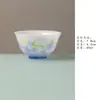 Miyanyan Jade Helado Orquídea y Carpa Pintadas a Mano Taza Grande de Maestro Porcelana Blanca Hecha a Mano Taza de Té Juego de Té Kung Fu Taza de Té
