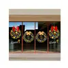 Decoraciones de Navidad 2027 Pegatinas Estáticas de Vinilo Corona de Navidad Escaparate Puerta de Cristal Pegatinas Diseño de Escena Transfronterizo