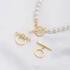 Ouro 14K Preenchido Proteção de Cor Contas de Concha Incrustadas Pérola de Imitação Fivela Ot Fivela de Conexão Acessórios de Acabamento para Colares DIY