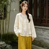 Calidad garantizada, seda, reductor de edad, chaleco estilo chino nuevo para madres, camiseta interior retro, pantalones de pierna ancha, conjunto de tres piezas