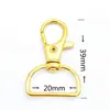 Em Estoque Frete Grátis Cinza Metálico Diâmetro Interno 15 Fivela Boca de Peixe Interna 20mm Gancho de Fita de Metal Leve Dourado Chave de Metal Níquel