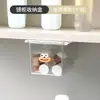 Caja de almacenamiento tipo cajón para debajo del espejo del tocador, diseño transparente de dibujos animados, adecuada para bastoncillos de algodón y discos desmaquillantes de baño, estante extraíble para gabinetes de baño