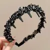 Diadema de Malla para Mujer, Cara de Calavera Alta, Pinza para Lavado de Cara, Diadema 2025 Nueva, Elegante, Moderna, Presión para el Cabello, Antideslizante, Accesorios para la Cabeza