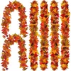 Pumpkin de Outono Artificial de Fronteira Novo Produto Rattan Folha de Bordo Simulada Flor de Janela Paisagismo Amazon Rattan de Folha de Bordo Simulada