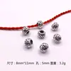 Acessórios para Joias DIY de Liga Prata Xizang Contas Esfera Oca Contas Espaçadoras de Furo Grande Contas Decorativas Contas Lanterna Contas Abóbora