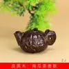 Adorno de Tetera de Calabaza Tallada Hecho de Madera Negra, Pie de Madera Portátil para Decoración del Hogar, Fabricante de Artículos para Vendedores Ambulantes