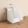 Caixa de suporte de livros expansível, organizador de arquivos de mesa, prateleira de armazenamento de documentos, suporte de livros em painel perfurado, prateleira de armazenamento atacado