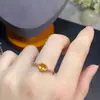 Anillo Fanta natural puro chapado en plata s925 proceso de galvanoplastia bicolor color cristalino limpio buena piedra principal 4*6 mm