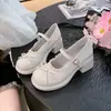 Sapatos JK Retro Francês Mary Jane de Couro 2026 Verão Novo Versátil Aumenta Altura Laço Flats Sapatos Sociais