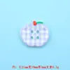Botón Nuevo de Color Sólido con Forma de Manzana Accesorios de Resina Accesorios de Pegamento Crema Decoración para Funda de Teléfono Móvil DIY Camisa Polo Sombrero
