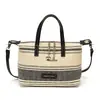 Bolsa de mão color block de grande capacidade, nova bolsa transversal da moda 2026, bolsa de ombro texturizada para o dia a dia, elegante e versátil
