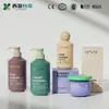 Processamento Personalizado de Frascos Plásticos para Shampoo com Ombro Inclinado, Frascos com Bomba para Loção, Frascos para Tônico Hidratante e Frascos para Creme