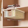 Caja de almacenamiento para calcetines, organizador de ropa interior, caja de almacenamiento tipo canasta extraíble, herramienta de almacenamiento por capas para armario estilo cajón colgante