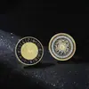 Comercio exterior Europa y Estados Unidos doce constelaciones monedas con incrustaciones de diamantes bañadas en oro colección de monedas conmemorativas extranjeras deseo amor monedas de oro monedas transfronterizo