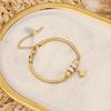 Joia Nova 2023 Pulseira de Aço Inoxidável Totalmente Cravejada de Diamantes Pulseira Personalizada com Olhos de Borboleta Pulseira de Flores B364