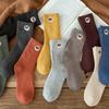 Calcetines de mujer de otoño e invierno, calcetines de tubo medio, calcetines gruesos y cálidos de felpa, calcetines de toalla de terciopelo japoneses y coreanos, calcetines de suelo