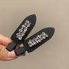 Pinza Elegante Super Brillante de Circonita para el Cabello de Mujer Clip Simple Sin Costuras Clip Lateral Cosmético Clip para Flequillo Cabello Roto Pinza de Pato Accesorios para el Cabello