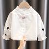 Camisa das meninas camisa da boneca de renda das crianças 2 anos de idade bebê bebê roupas de outono 1 bebê menina camisa de fundo