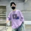 Camiseta de manga larga para niño, camiseta básica de algodón puro para niño, estilo primavera y otoño, nuevo modelo de otoño 2026, top casual para niños mayores