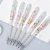 Caneta Faca de Escultura com Botão de Pressão de Alto Apelo Estético, Estilo Menina Fofa, Faca Pequena de Corte de Papel para Diário Simples, Caneta de Diário Pequena em Forma de Faca, Estilo Girly